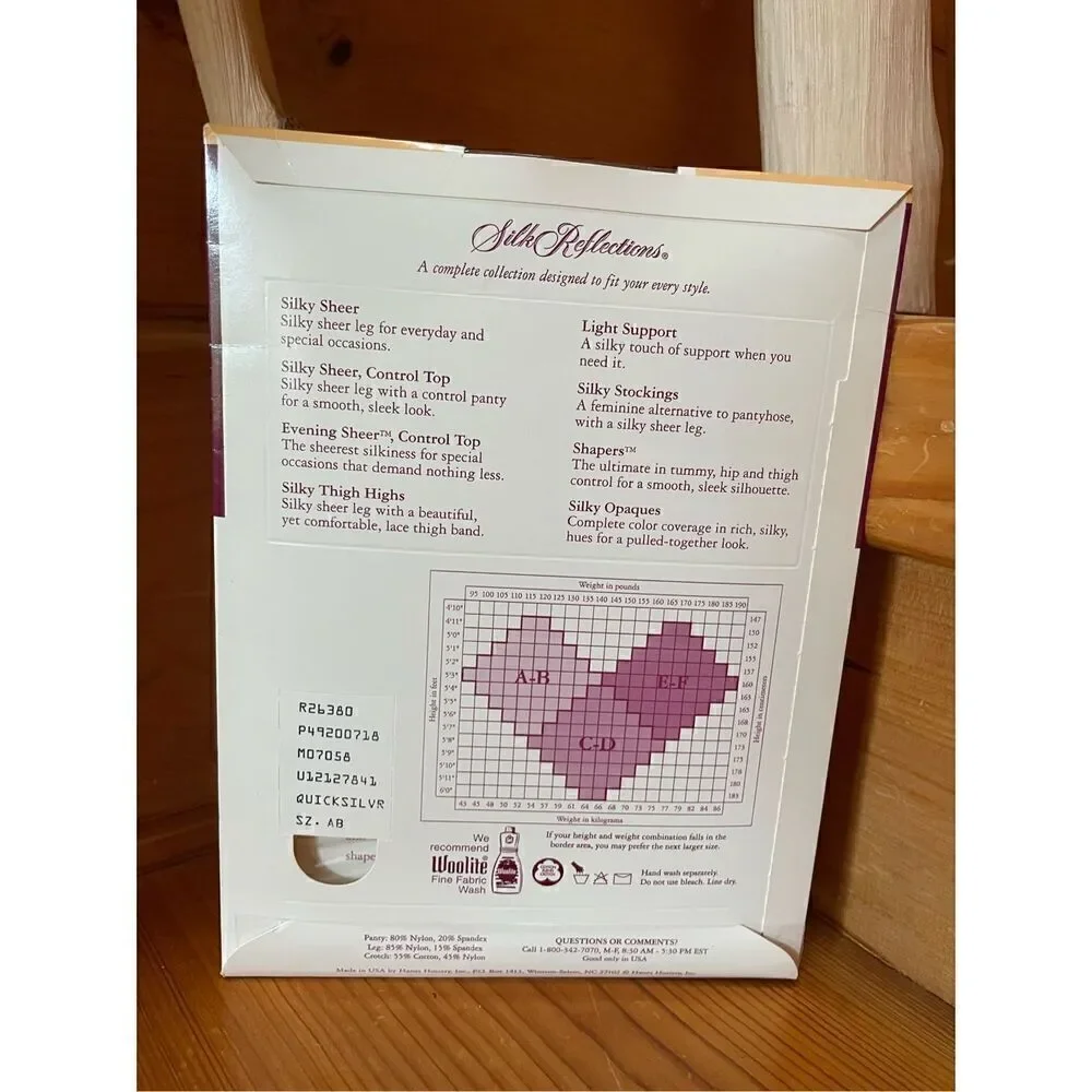 Vintage Hanes Silk Reflections Silky Sheer AB Pantyhose